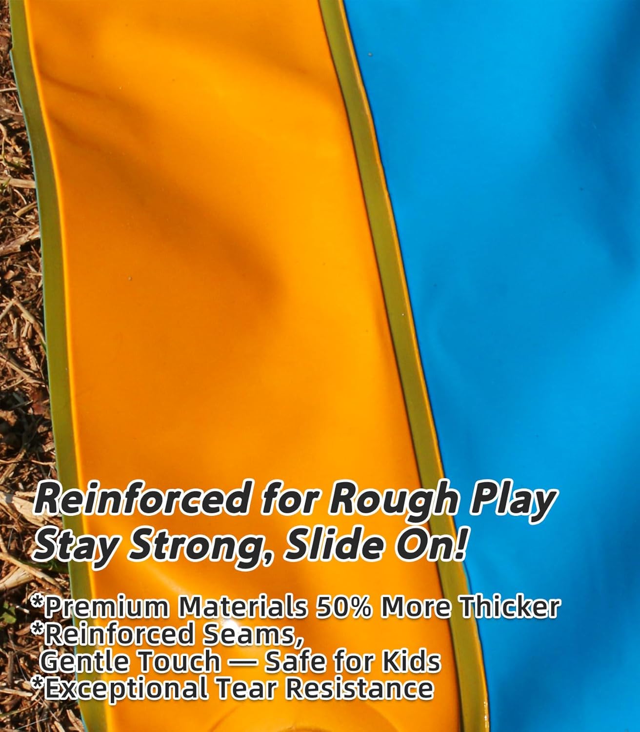 Detalle de Spring Water Slip and Water Slide for Kids Backyard (17ft, 3-Lane) with Sprinkler