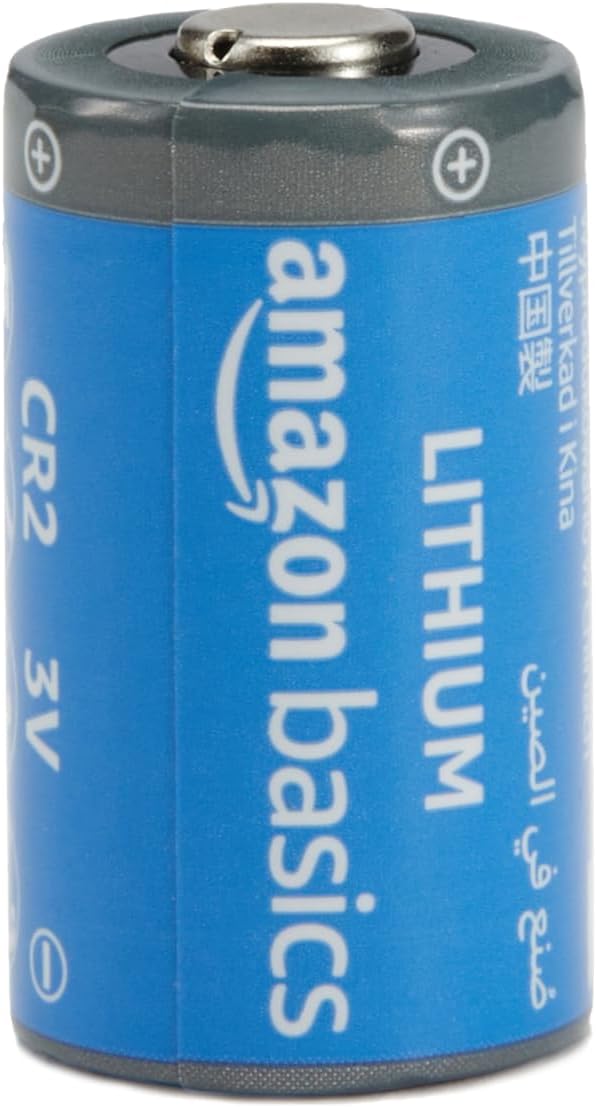 Detalle de Amazon Basics 12-Pack CR2 Lithium Batteries (3V, 800 mAh) – Long-Lasting Power