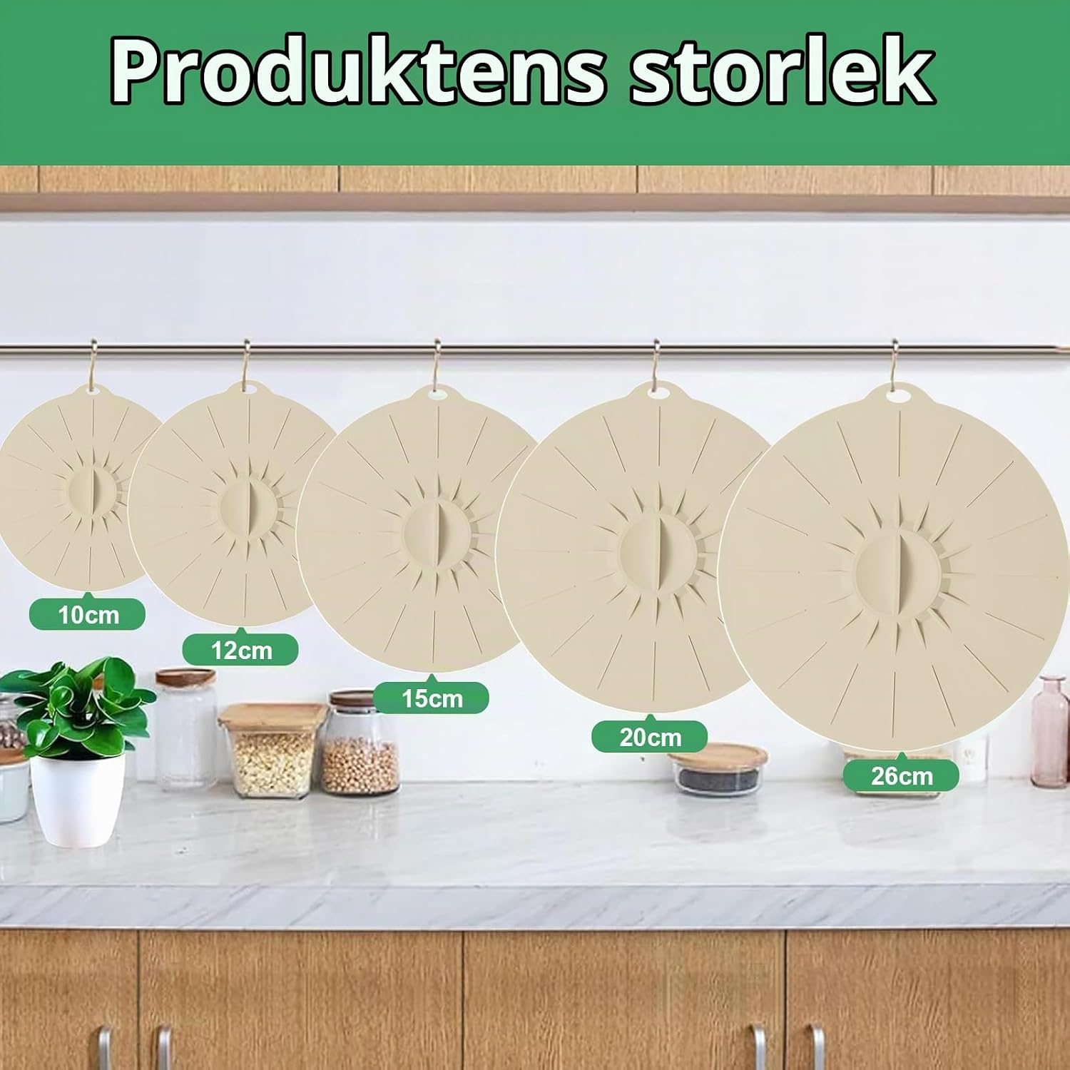 Thumbnail 6 de CALLYSONIC 1 silikonlock i 5 storlekar för skålar och kärl