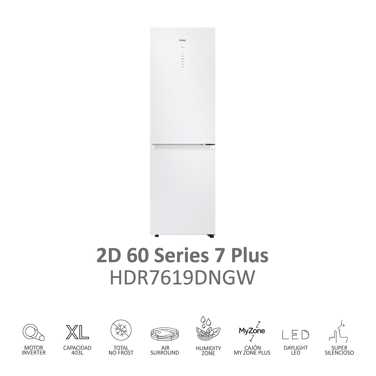 Thumbnail 5 de Haier HDR7619DNGW frigorífico 60 cm Total No Frost