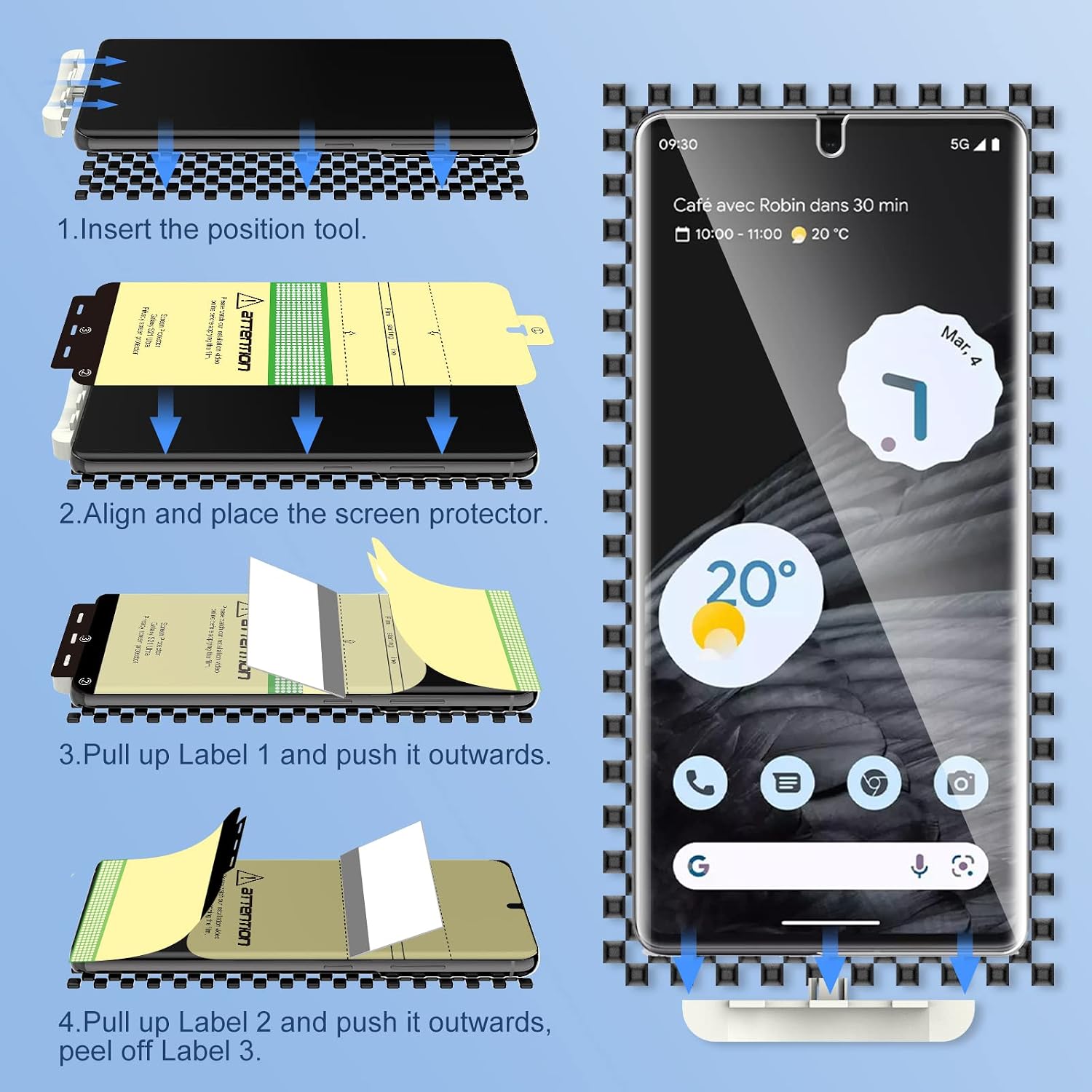 Thumbnail 5 de LK Google Pixel 7 Pro Screen Protector Kit with TPU Film and Lens Protectors