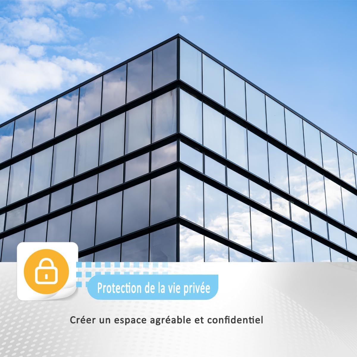 Thumbnail 4 de Film miroir HOMTOL pour fenêtre 110x400 cm – confidentialité jour/nuit et protection UV