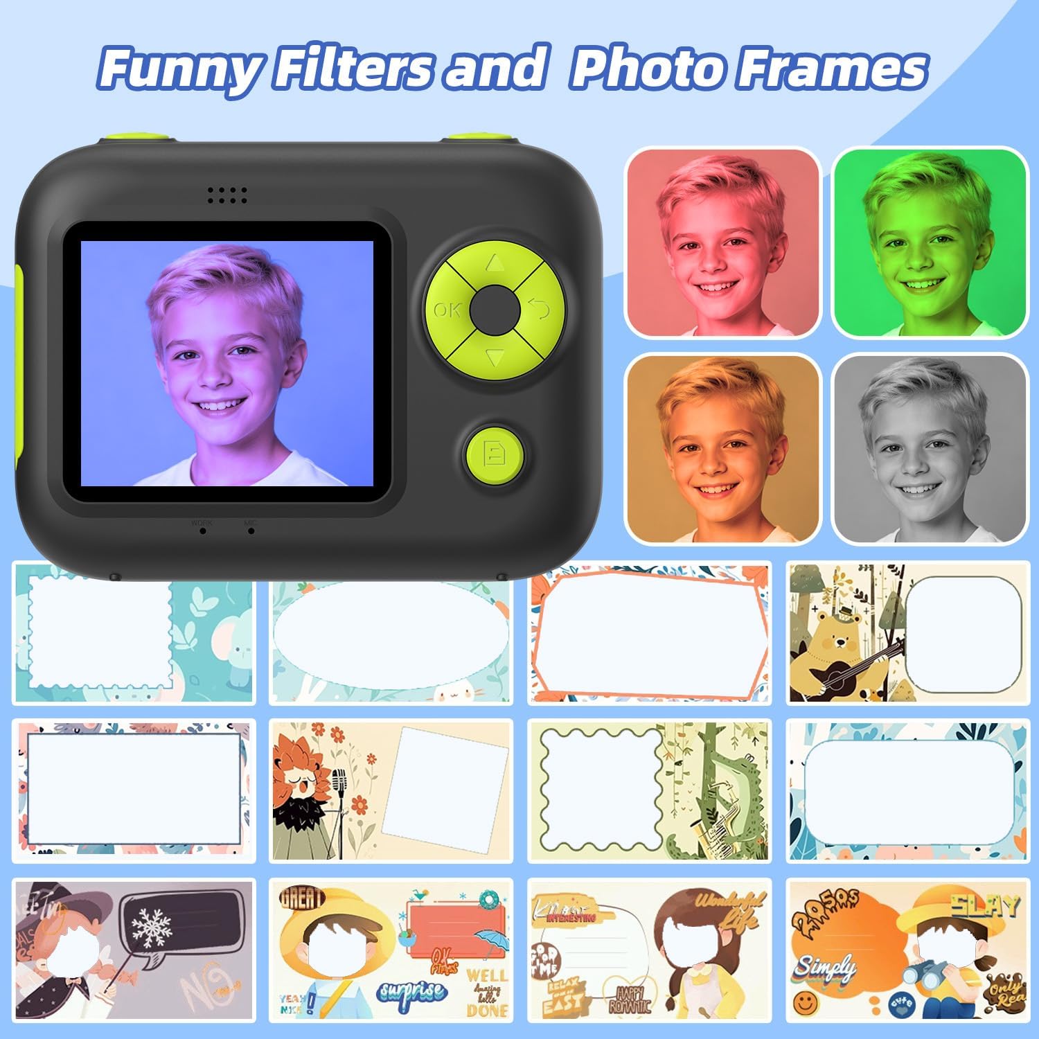 Thumbnail 4 de HOOMOON P97 Kids Instant Print Camera, 1080p Video, 5 Paper Rolls
