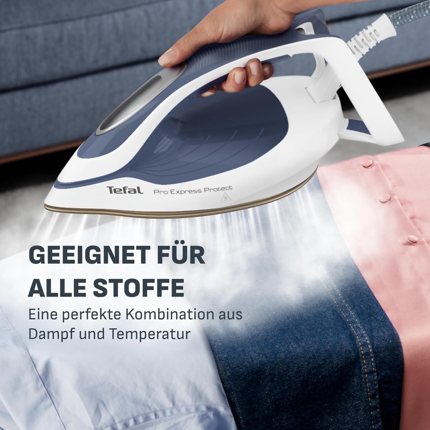 Thumbnail 3 de Tefal Pro Express Protect Dampfbügelstation GV9225 (7,6 bar) mit Vertikaldampf und Anti-Kalk-Kollektor