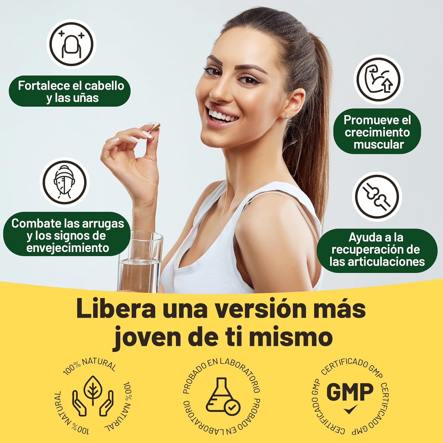 Detalle de Vegan Vitality Suplemento de Colágeno 2 meses