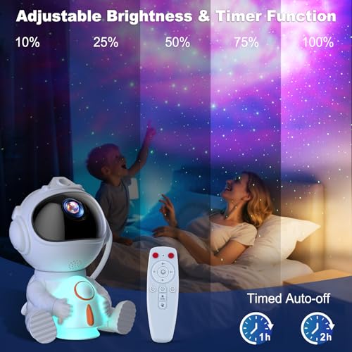 Thumbnail 3 de Swoieltr Astronaut Galaxy Projector: Nebula Modes, Star Show and Night Light for Kids and Rooms