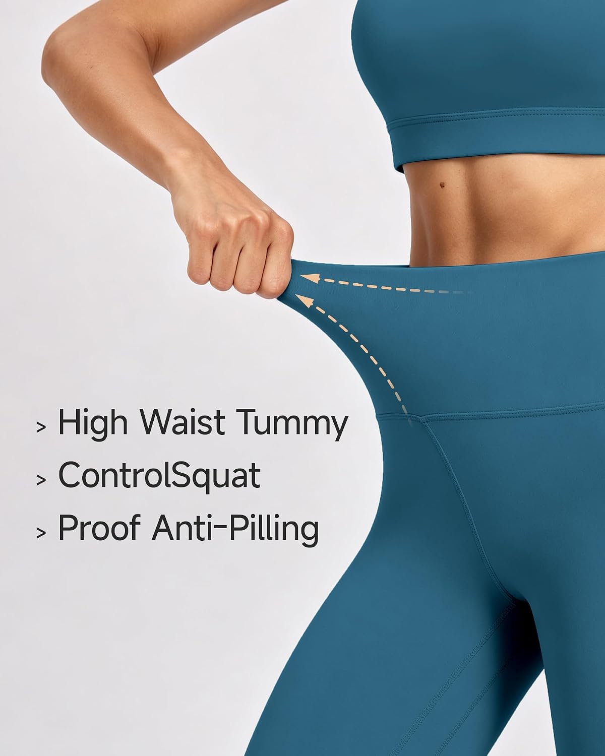Detalle 2 de YVQYVQ Yoga Leggings, 25-Inch Inseam