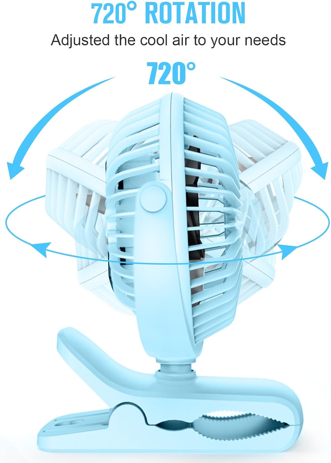 Thumbnail 4 de HONYIN Mini USB Clip Fan review: compact 2-in-1 clip and desk fan with 720° rotation