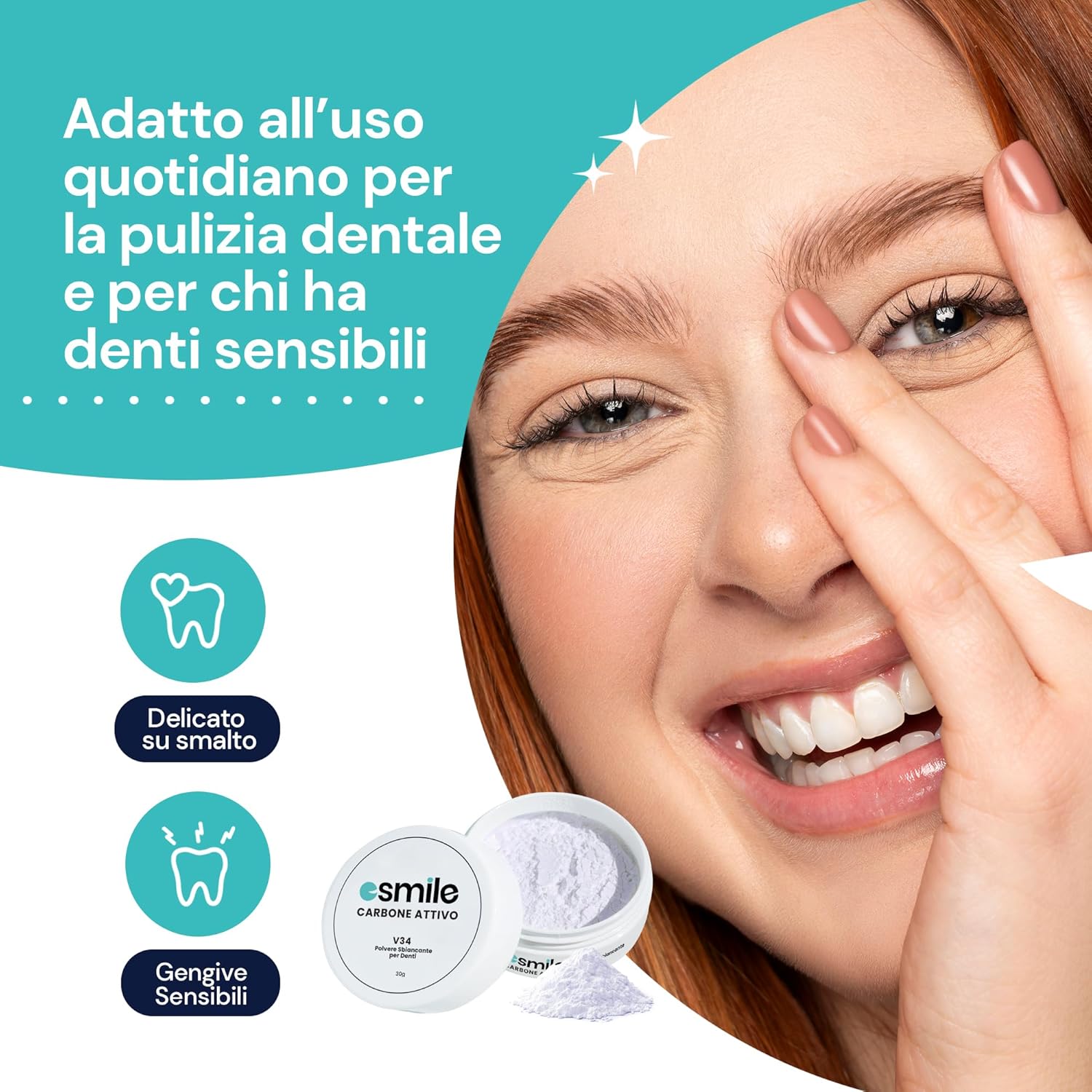 Detalle 2 de ESMILE Polvere Sbiancante Denti 30g