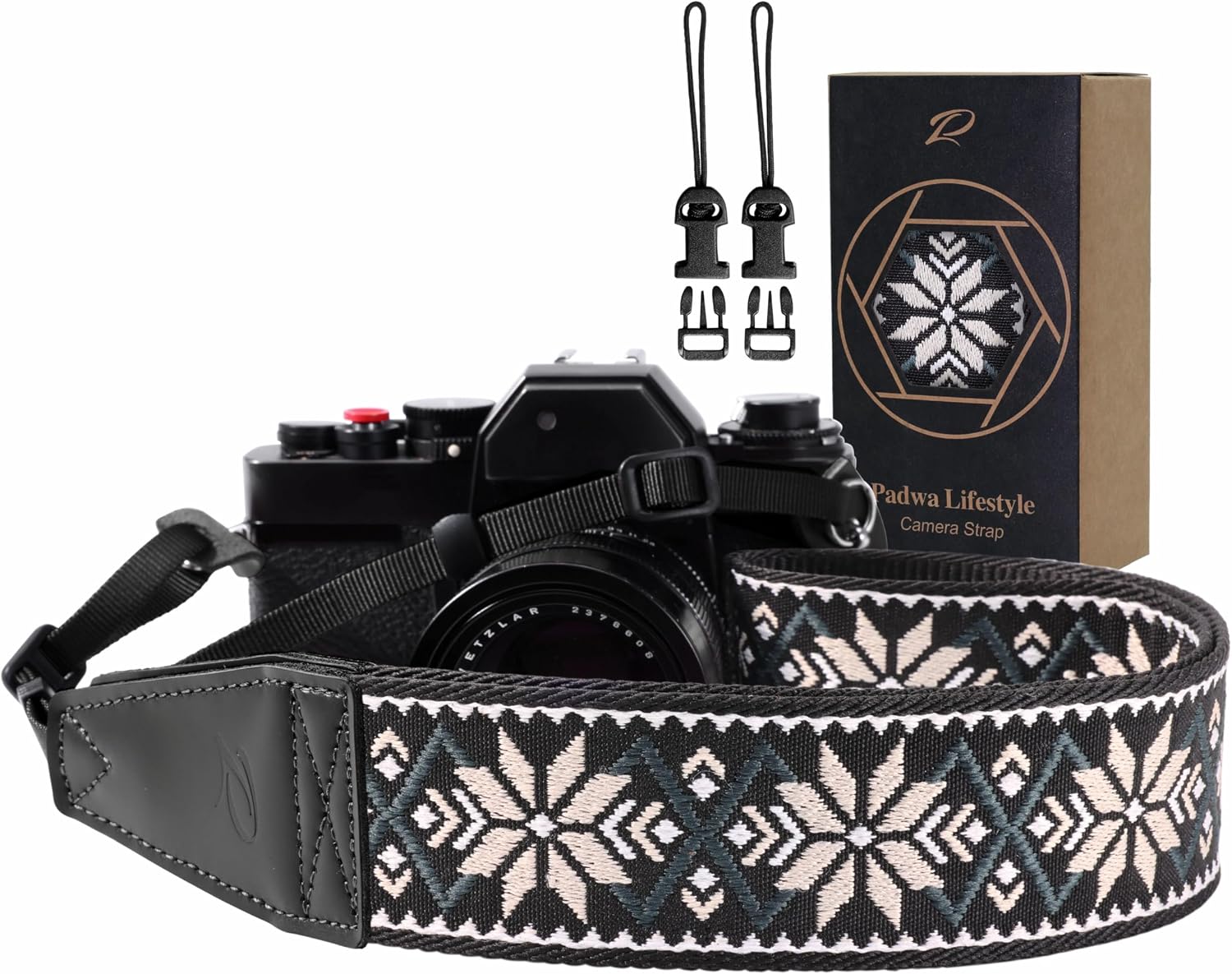 Detalle de Padwa Lifestyle Camera Strap with 2" full grain leather ends and quick release