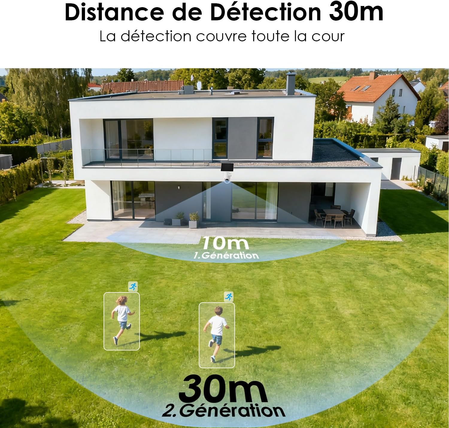 Thumbnail 5 de CZEview 2e Génération caméra de surveillance 2K, détection 30 m
