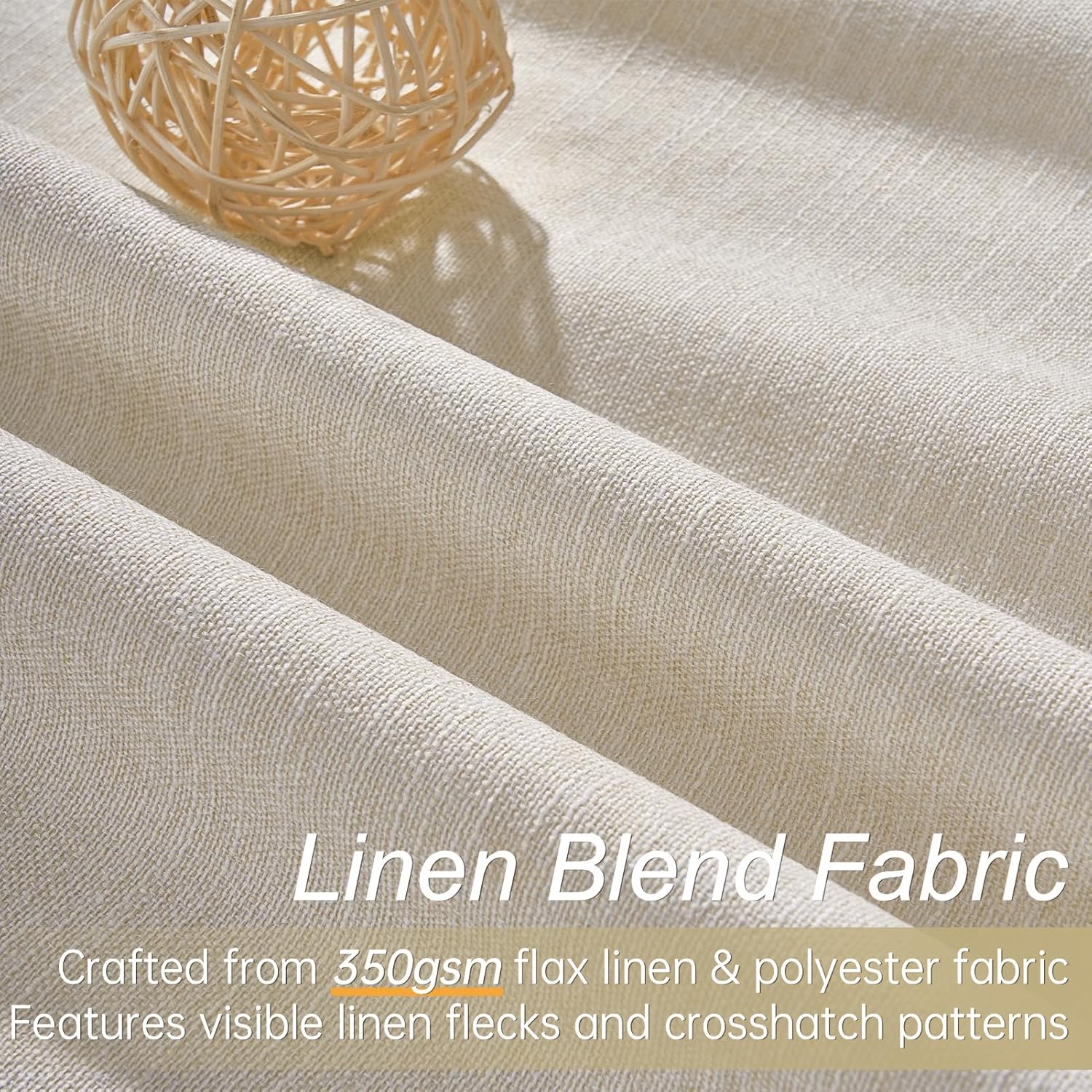 Thumbnail 1 de Topfinel Linen Blackout Curtains