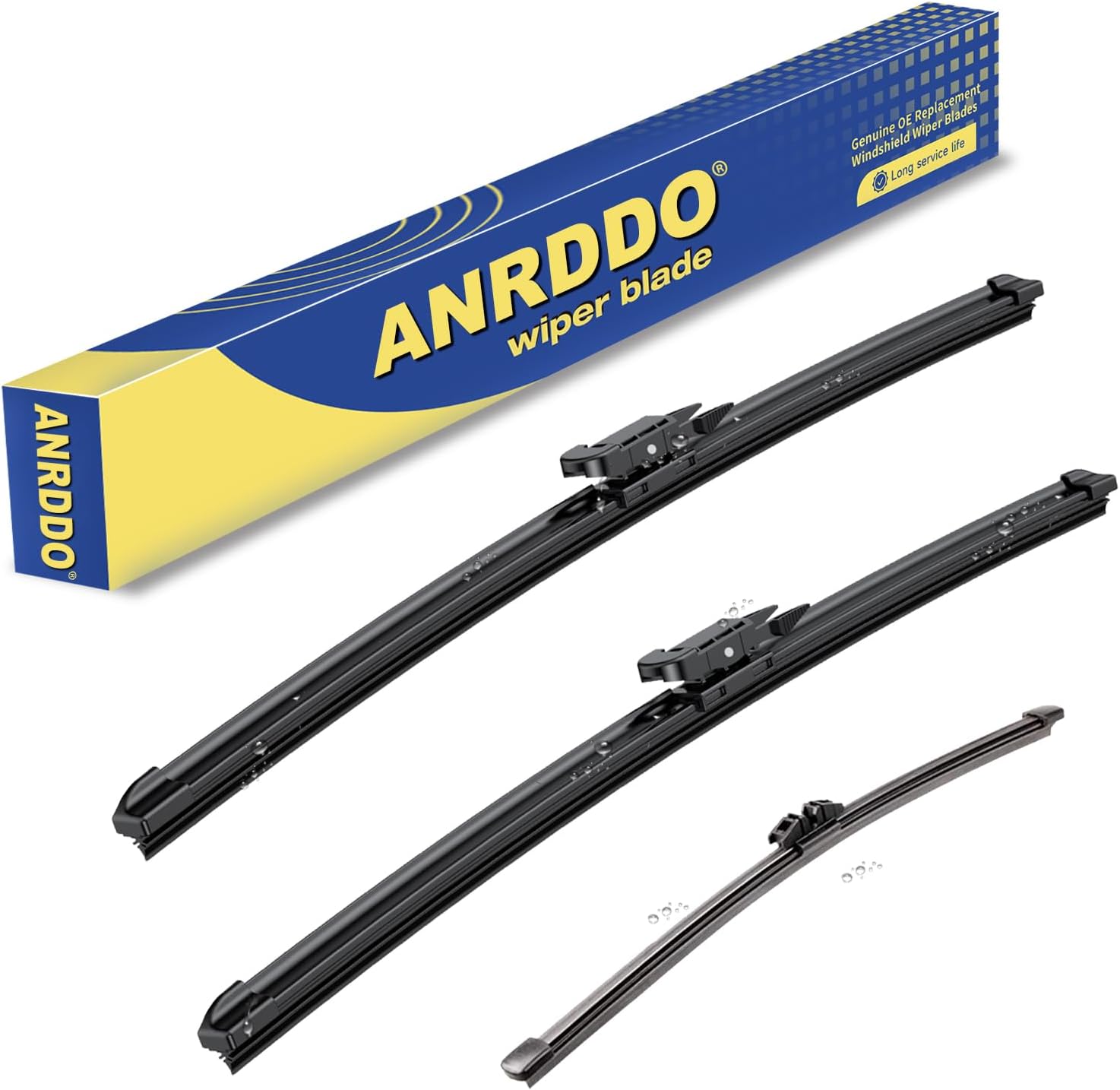 Detalle de 3-Piece Pinch Tab Wiper Blade Set for 2011-2023 Ford Explorer (Front & Rear) — 26" + 22" + 11