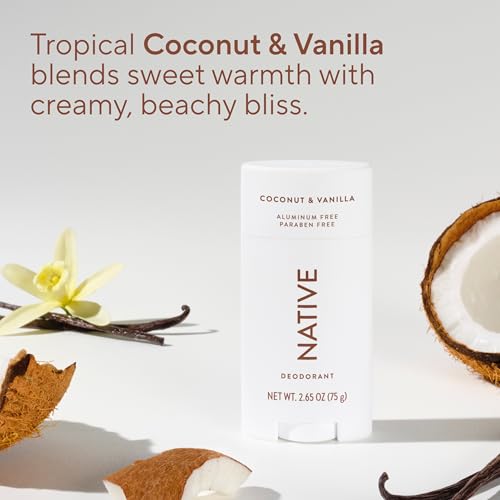Detalle de Native Coconut & Vanilla Deodorant — Aluminum-Free, 72-Hour Odor Control (2.65oz)