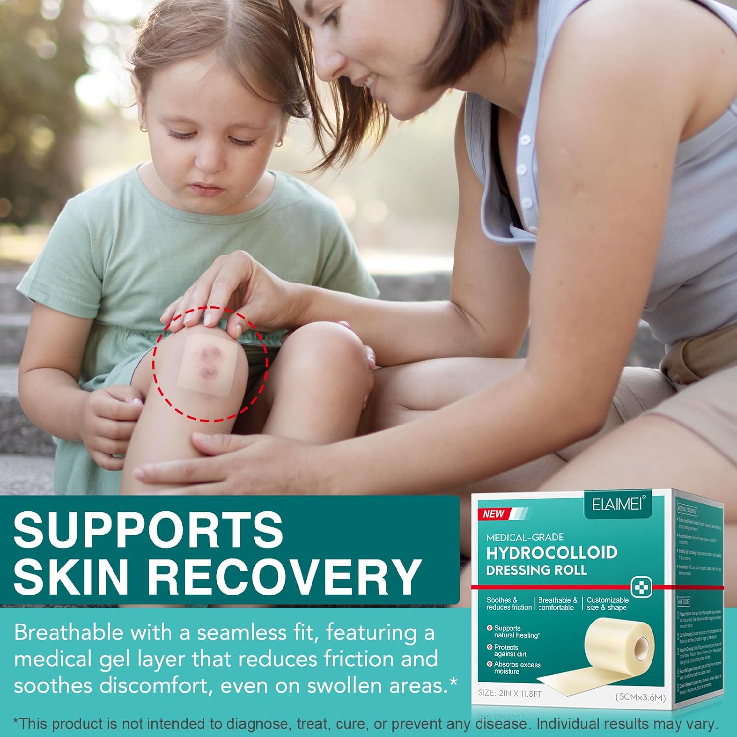 Thumbnail 3 de Hydrokolloid Pflaster Rolle 5 cm 3,6 m