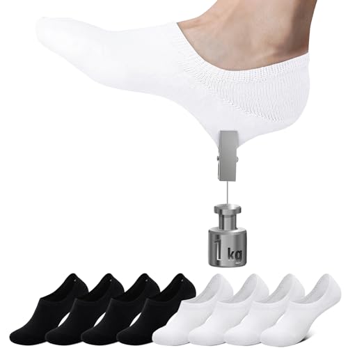 Detalle de Falechay Sneaker-Socken Damen/Herren 8 Paar Füßlinge – unsichtbar, rutschfest, atmungsaktiv