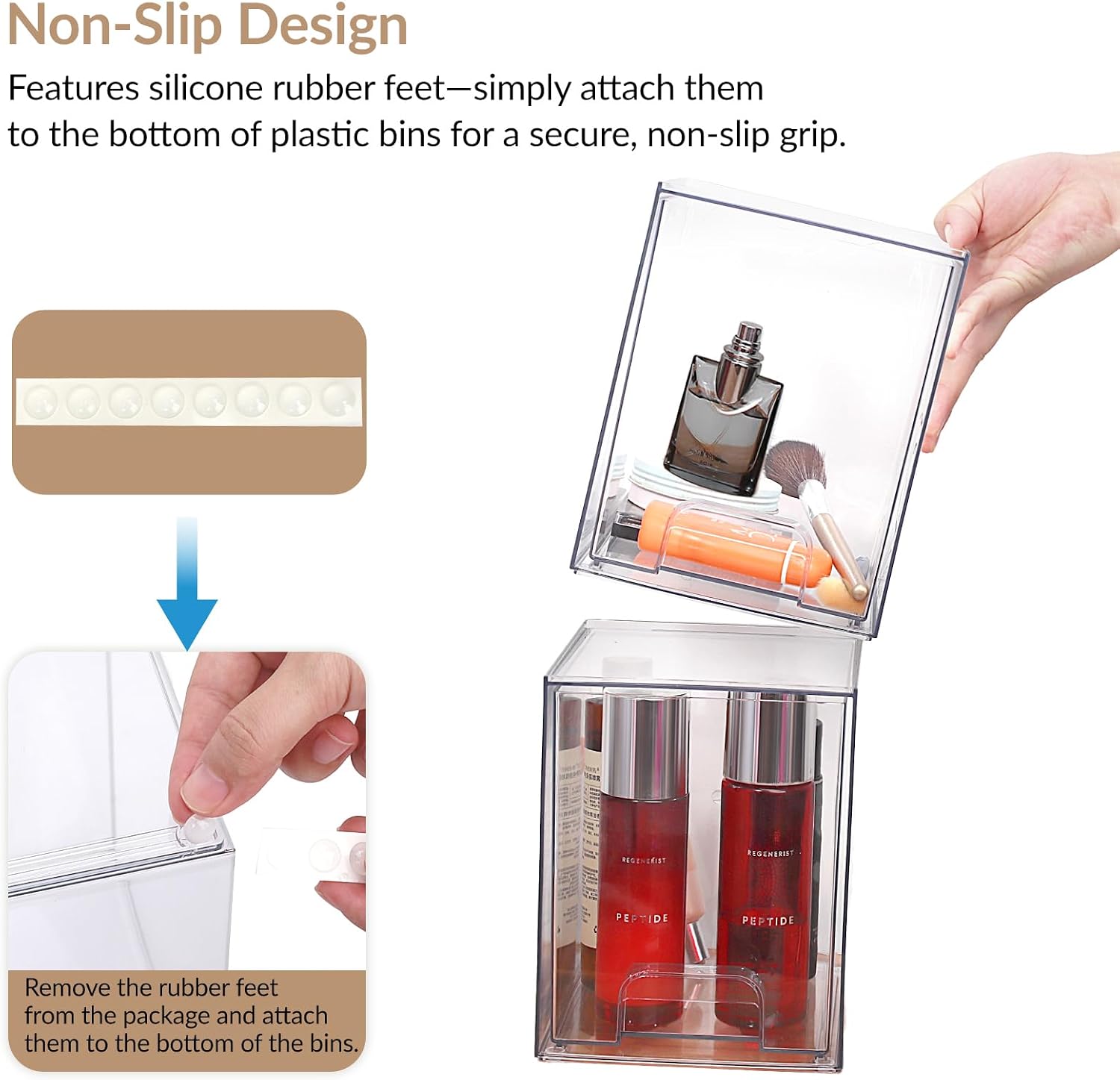 Detalle 1 de Stapelbarer Make-up-Organizer 18,8 cm