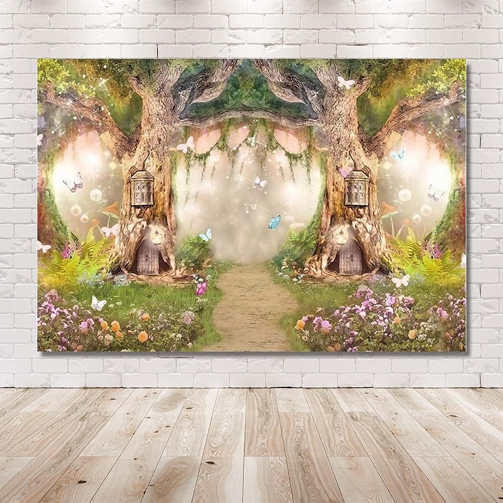 Thumbnail 1 de MEHOFOND 7x5ft Fairytale Forest Photography Backdrop