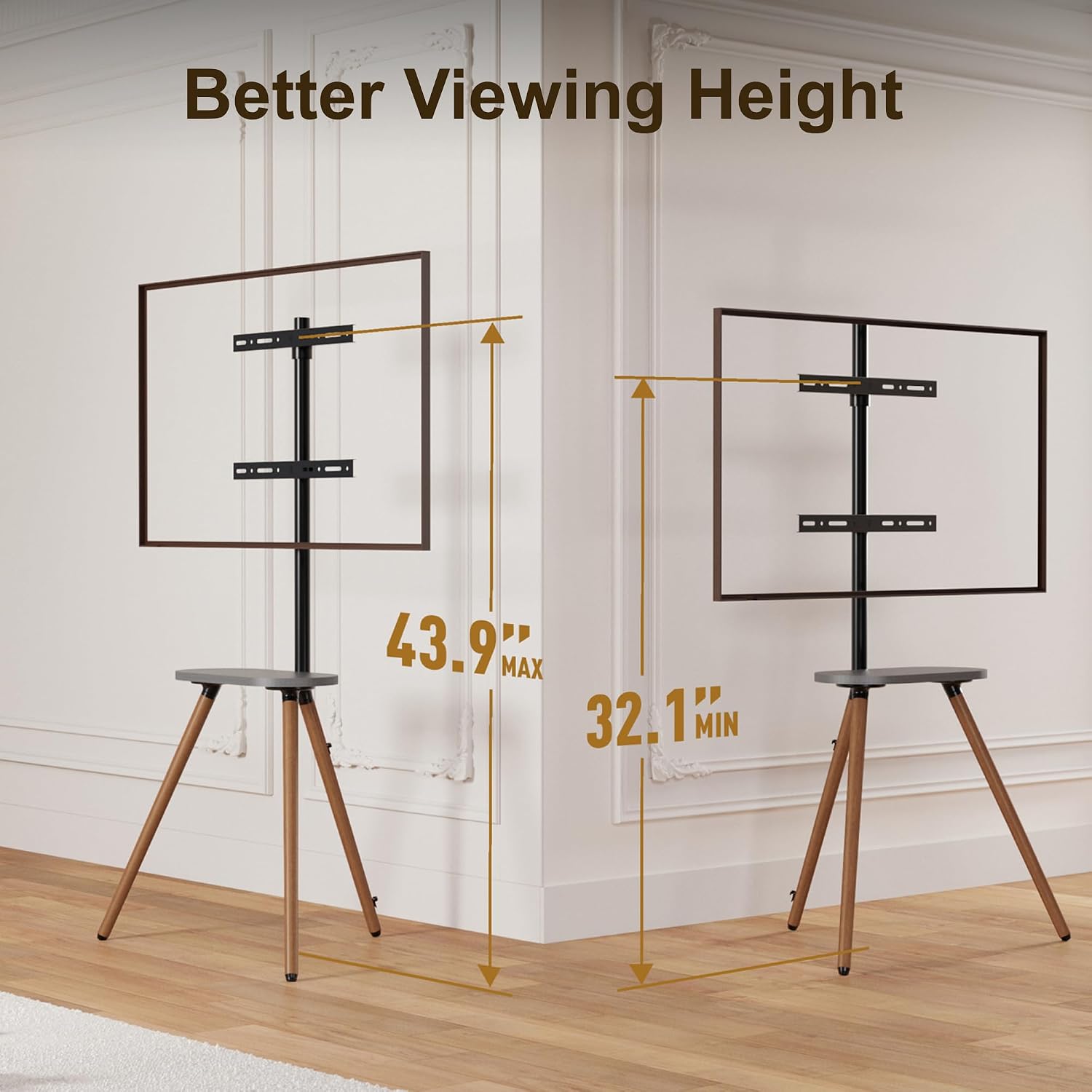 Thumbnail 2 de ECOTINY Tripod Easel TV Stand for 43–65 Inch Displays