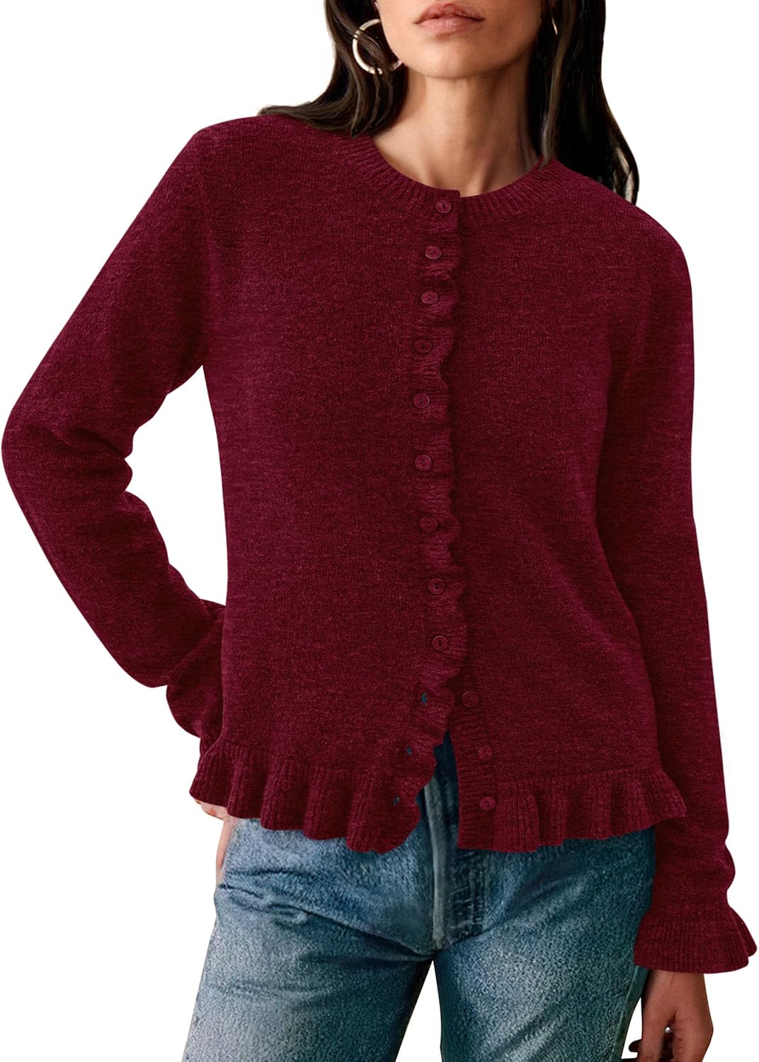 Detalle de PRETTYGARDEN Cropped Cardigan Sweater
