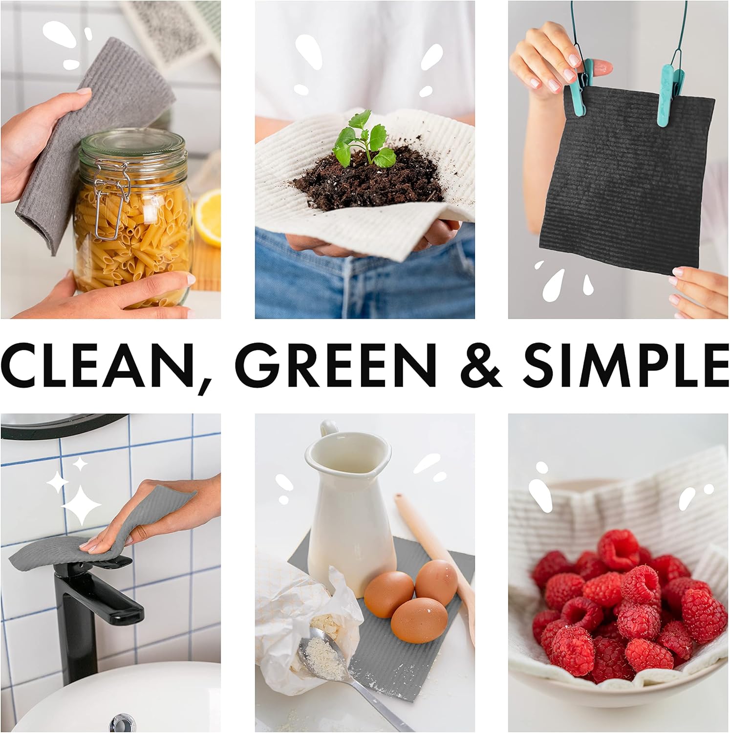 Thumbnail 1 de SUPERSCANDI Paños de Cocina Reutilizables 🌱 10 Piezas