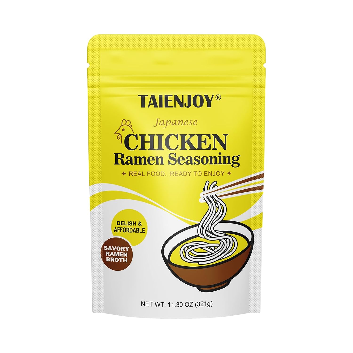 Detalle de Taienjoy Ramen Seasoning Powder, Vegan Japanese Chicken Flavor, Low Sodium