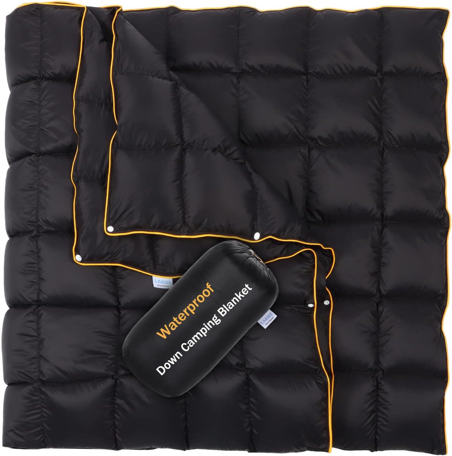 Detalle de Lvkiss Waterproof Down Camping Blanket (57.1" × 72.8") – lightweight packable quilt for hiking, travel & camping