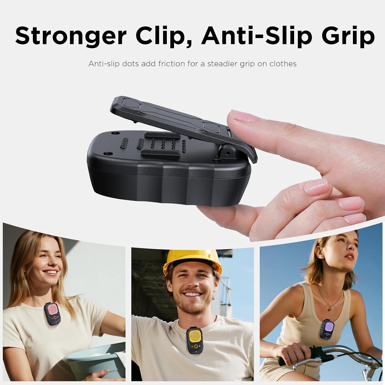Detalle 1 de ShellHome SP-001 Wearable Bluetooth Speaker with Clip, Magnet and 30-Hour Battery