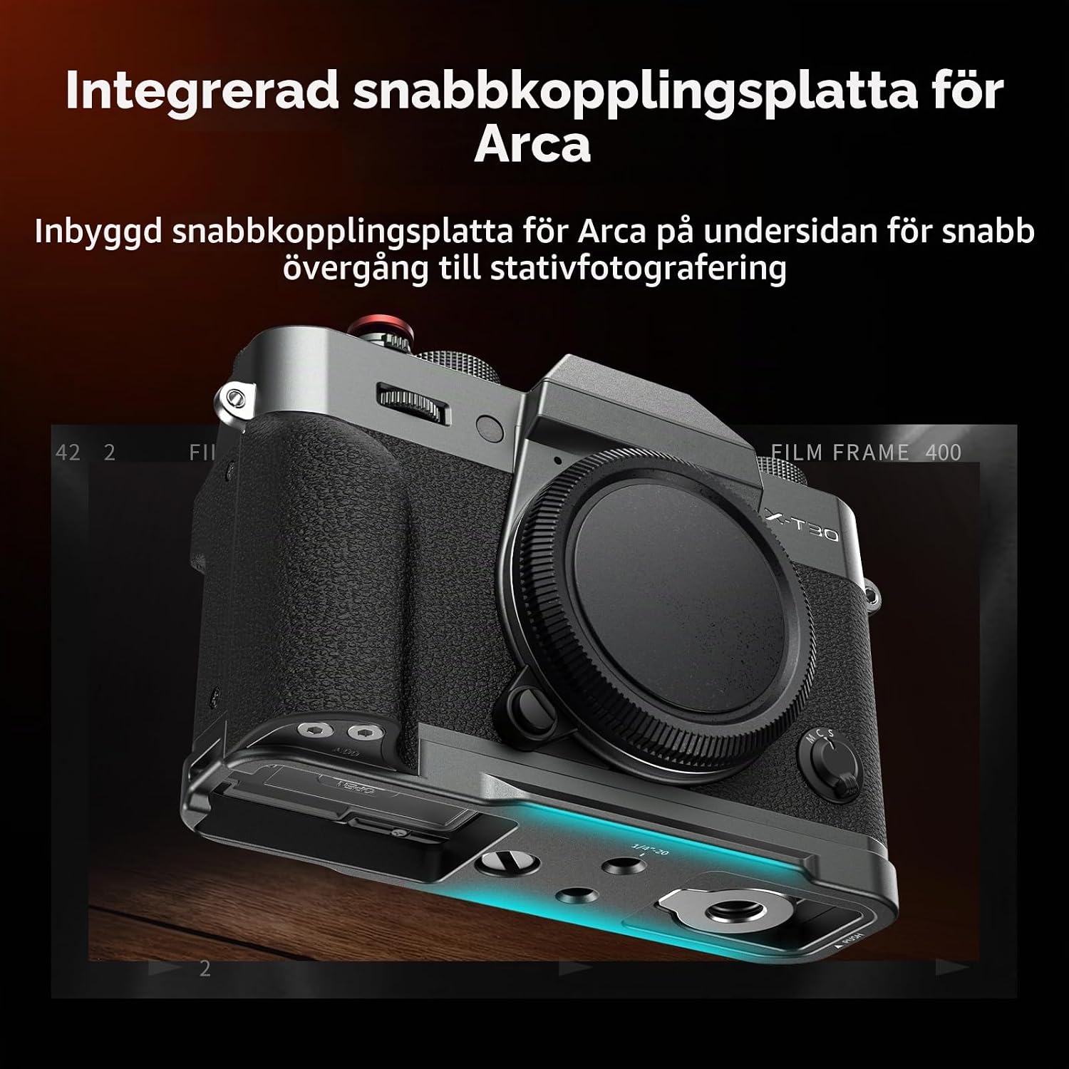 Thumbnail 4 de SMALLRIG 5665 L-format grepp för Fujifilm X-T30 III/X-T30 II/X-T30 med Arca-platta