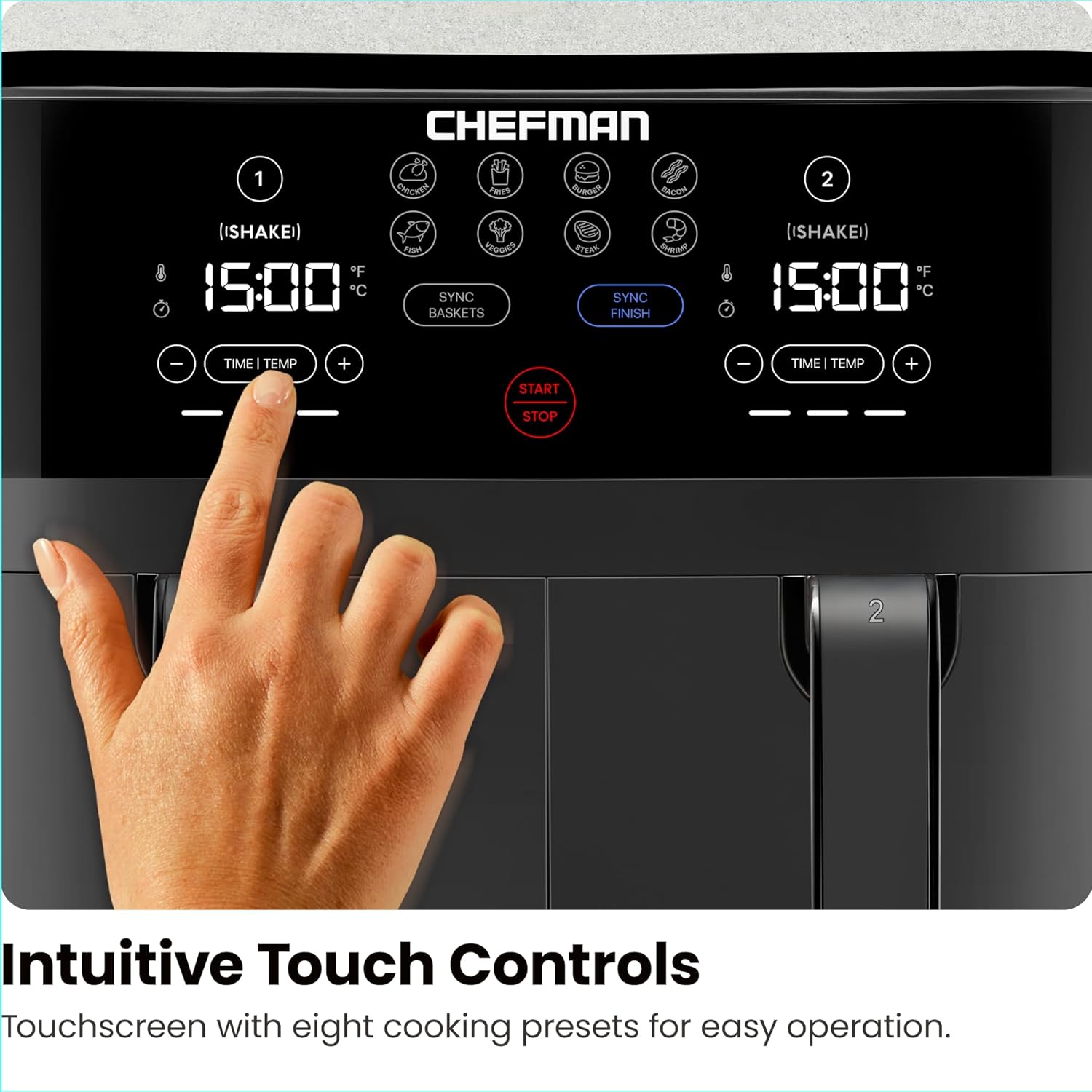 Thumbnail 4 de Chefman TurboFry Touch 9-Quart Air Fryer