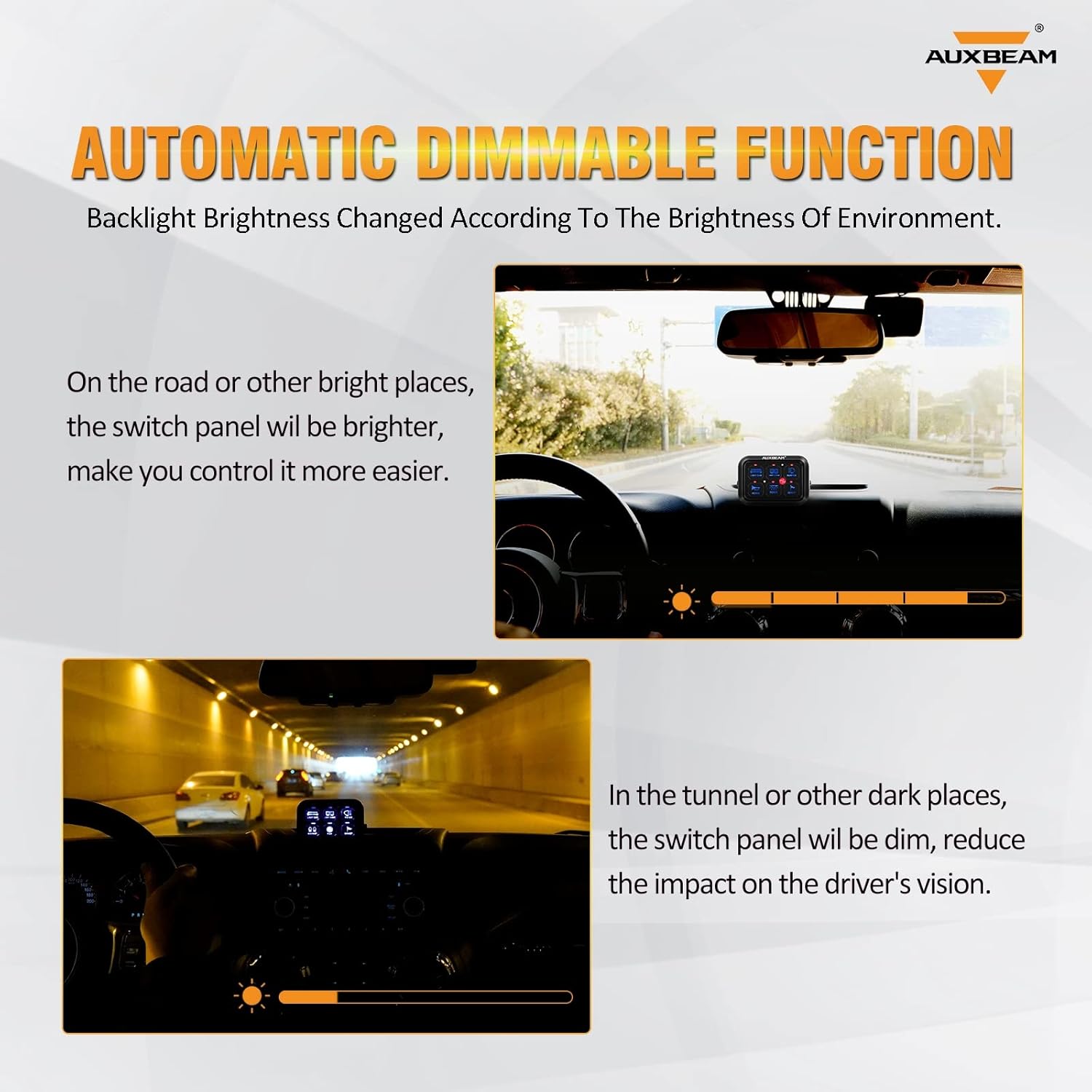 Detalle 2 de Auxbeam BC60 6-gang switch panel for vehicle