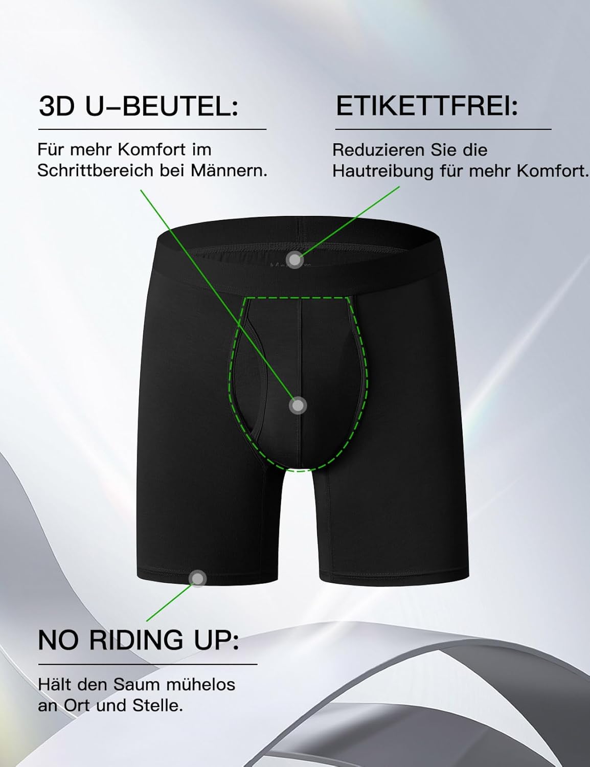 Thumbnail 2 de YOULEHE Boxershorts Herren Multipack aus Bambusviskose – Hautfreundliche Unterwäsche mit 3D-Schnitt