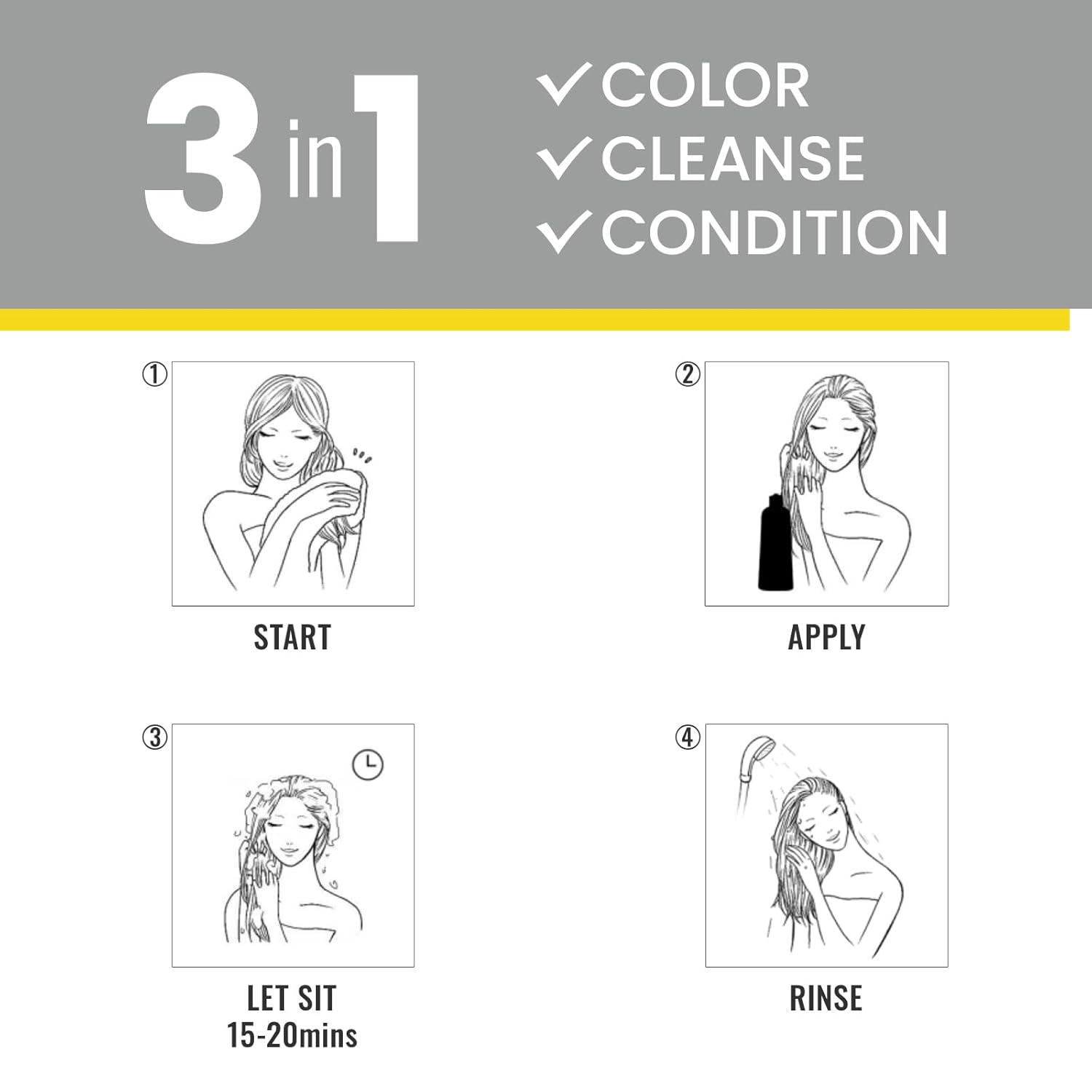 Thumbnail 6 de KINGMING 3-in-1 Black Hair Shampoo