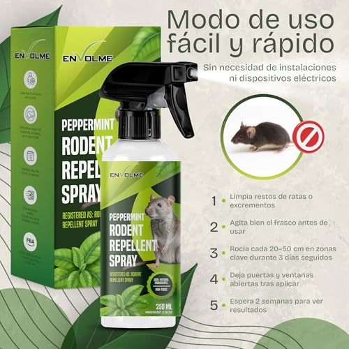 Thumbnail 3 de ENVOLME Ahuyentador de Ratas — Spray repelente natural para roedores en coche y espacios interiores