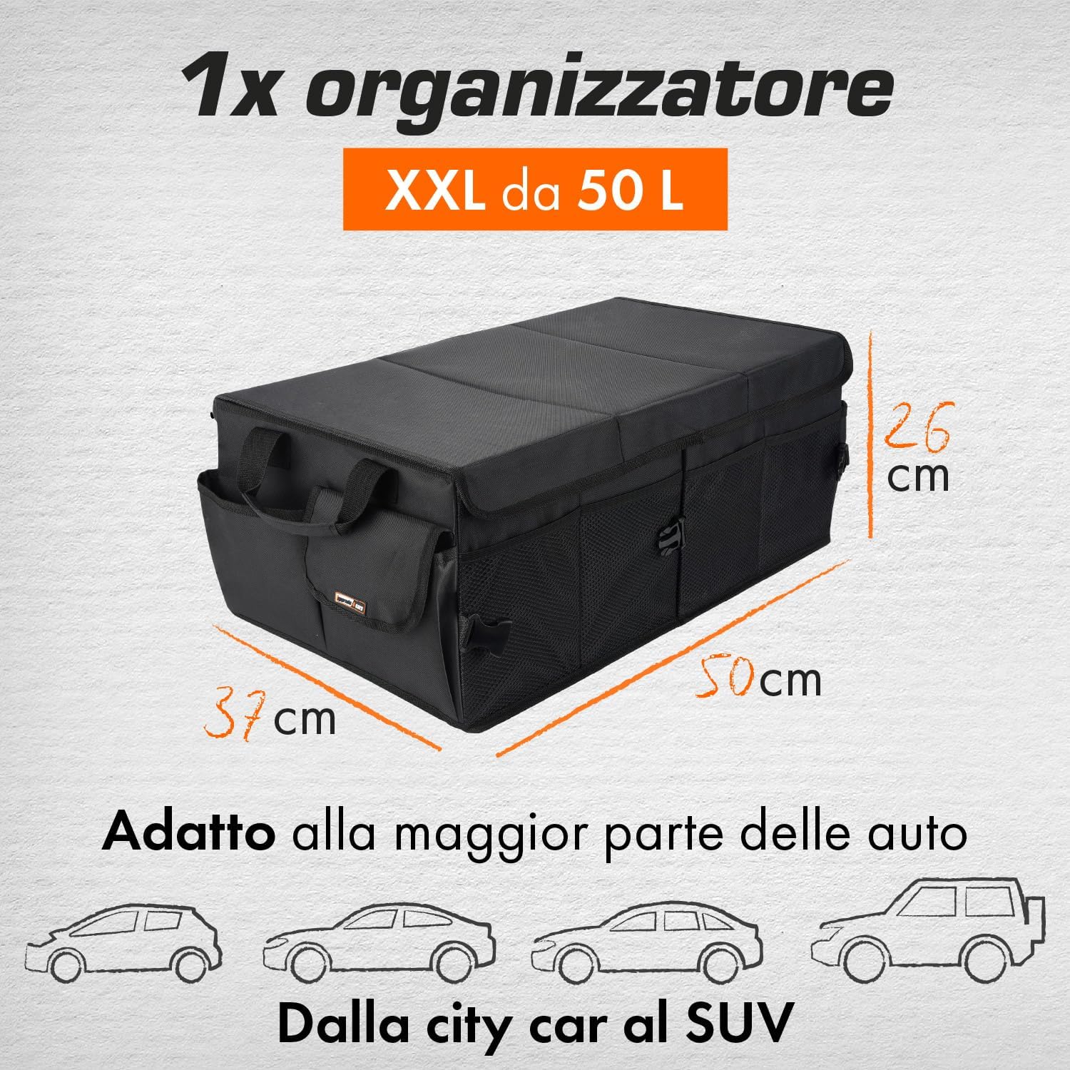 Thumbnail 3 de Upgrade4cars Organizer Bagagliaio Auto Grande