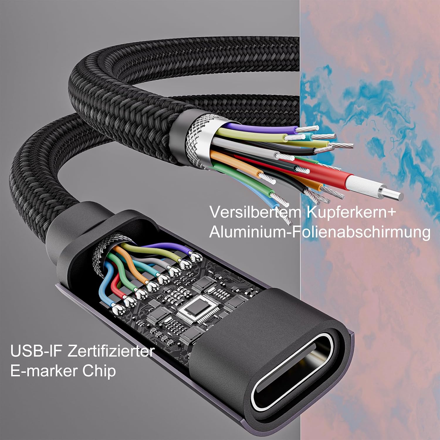 Thumbnail 2 de EUDOBEL USB C Verlängerung 1m 40Gbps ⚡