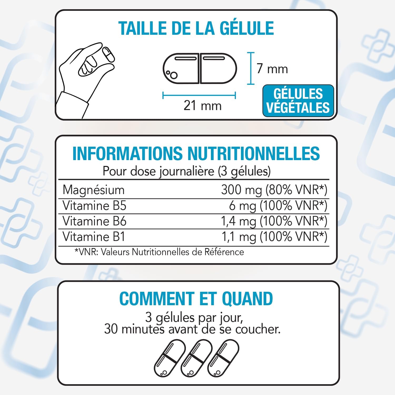 Detalle de +LIFE Magnésium bisglycinate 1500 mg (360 gélules) + vitamines B1, B6, B5