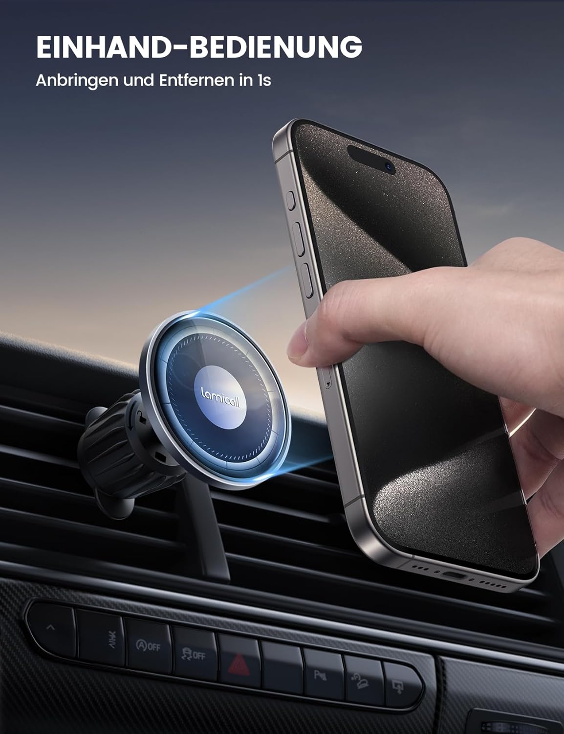 Detalle 2 de Lamicall MagSafe KFZ-Halterung 360°