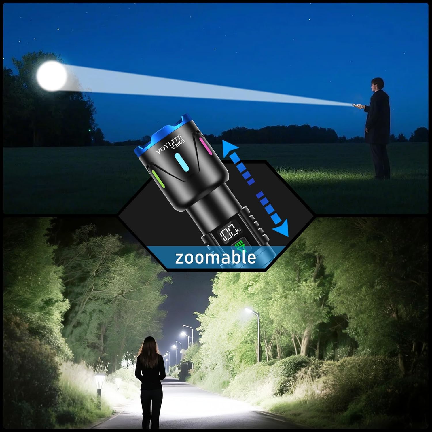 Thumbnail 2 de Voylite Torches LED Super Bright 500000 Lumen Rechargeable