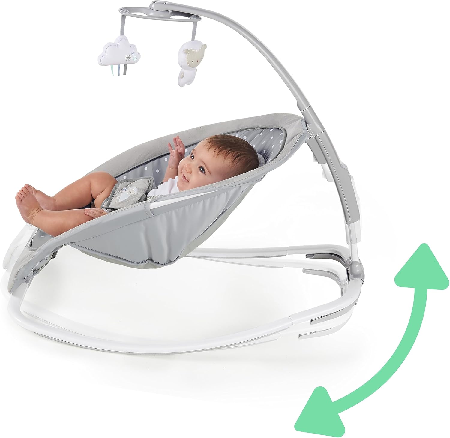 Detalle de Ingenuity Transat Évolutif et Siège Sauteur Bébé – Cuddle Lamb, 0 à 18 kg