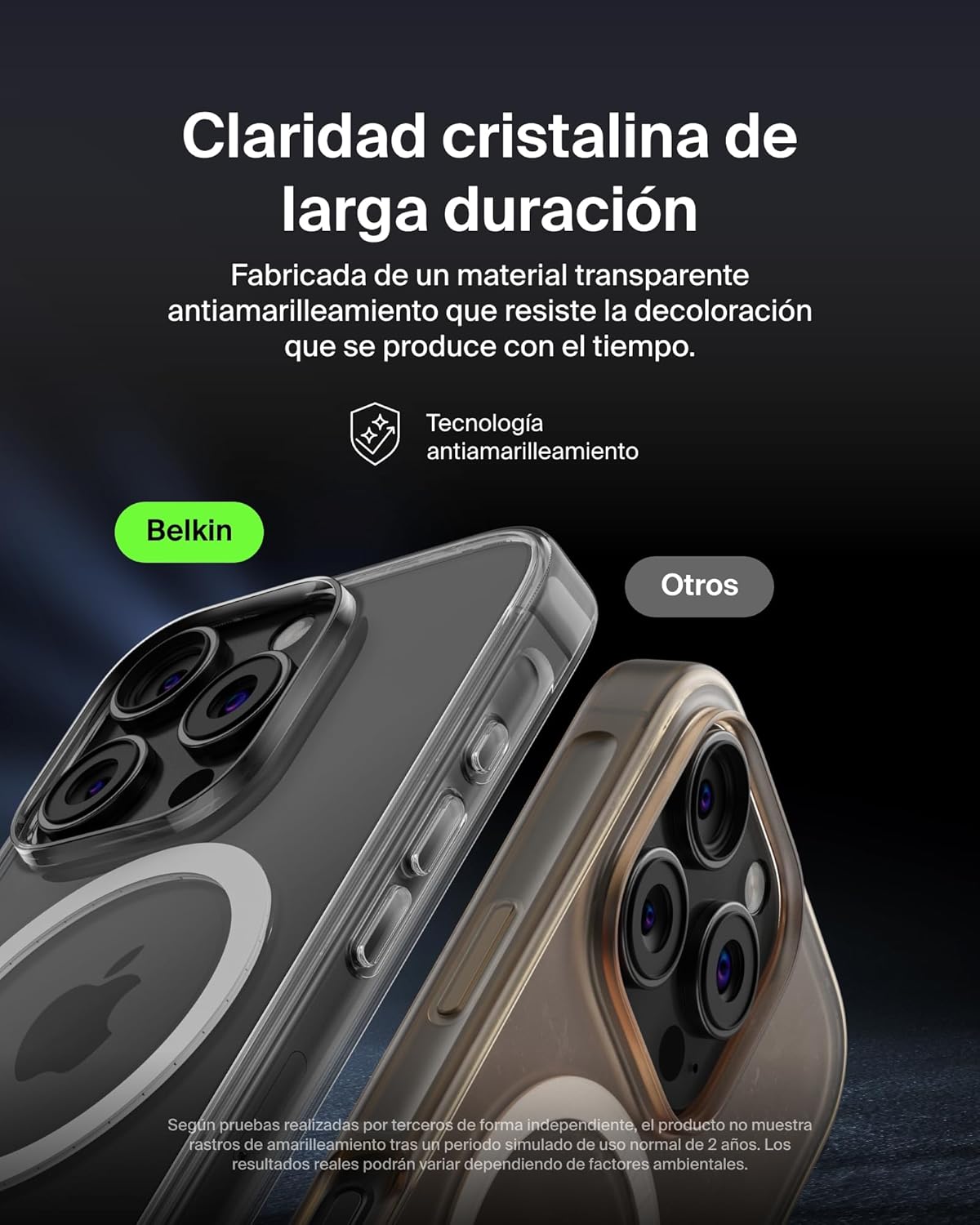 Thumbnail 4 de Belkin SheerForce Funda para iPhone 16 Pro 📱 MagSafe, Transparente