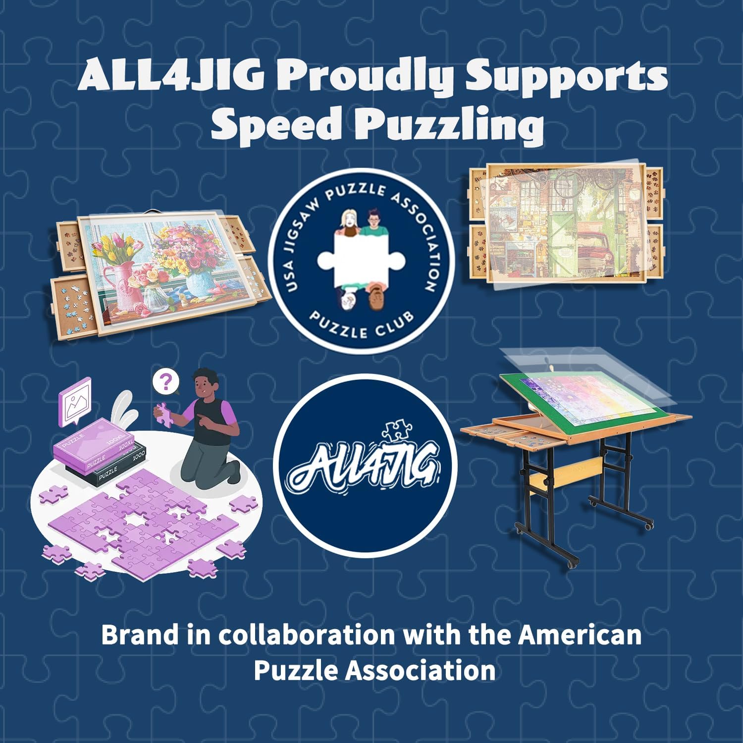 Thumbnail 6 de ALL4JIG 1500-Piece 2-in-1 Tilting & Rotating Puzzle Board