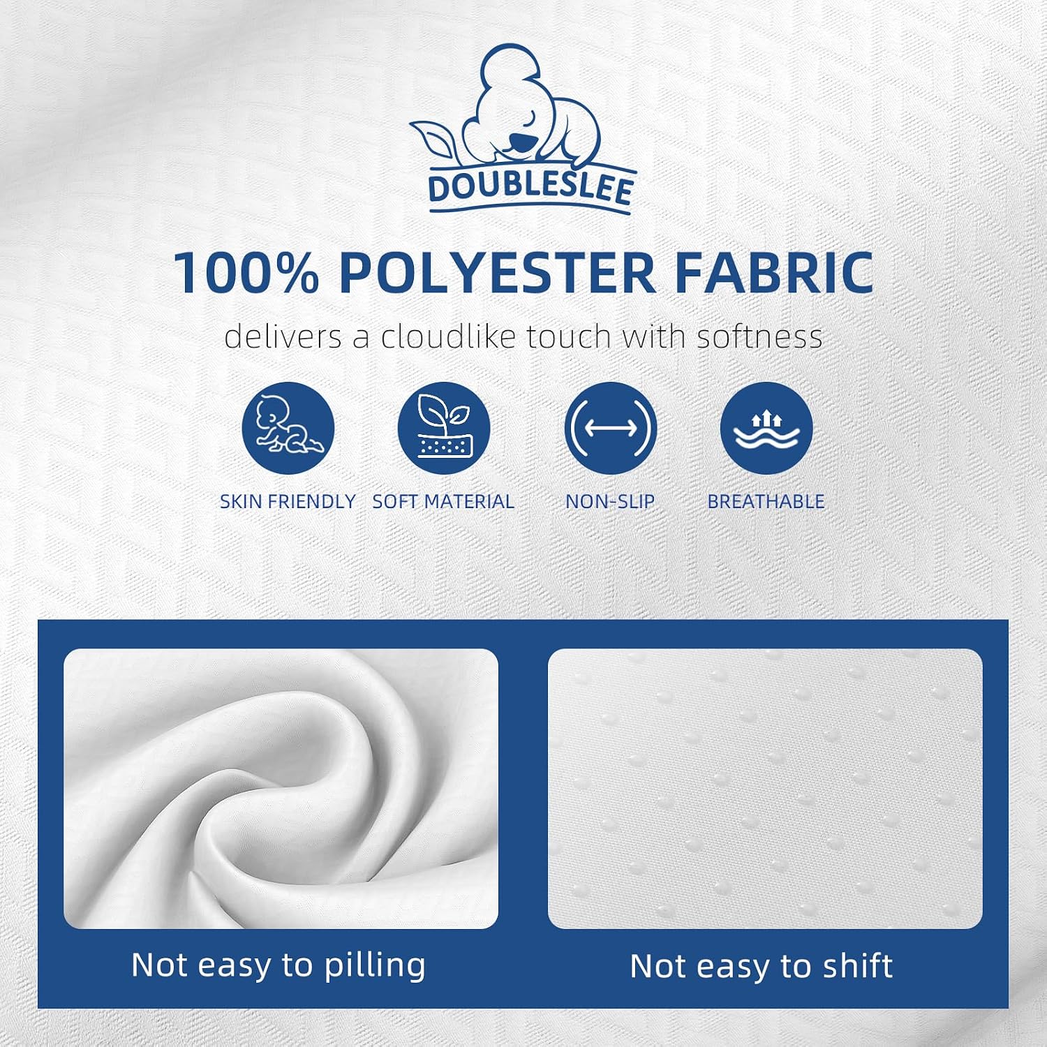 Detalle de Doubleslee Gel-infused Memory Foam Topper 10cm
