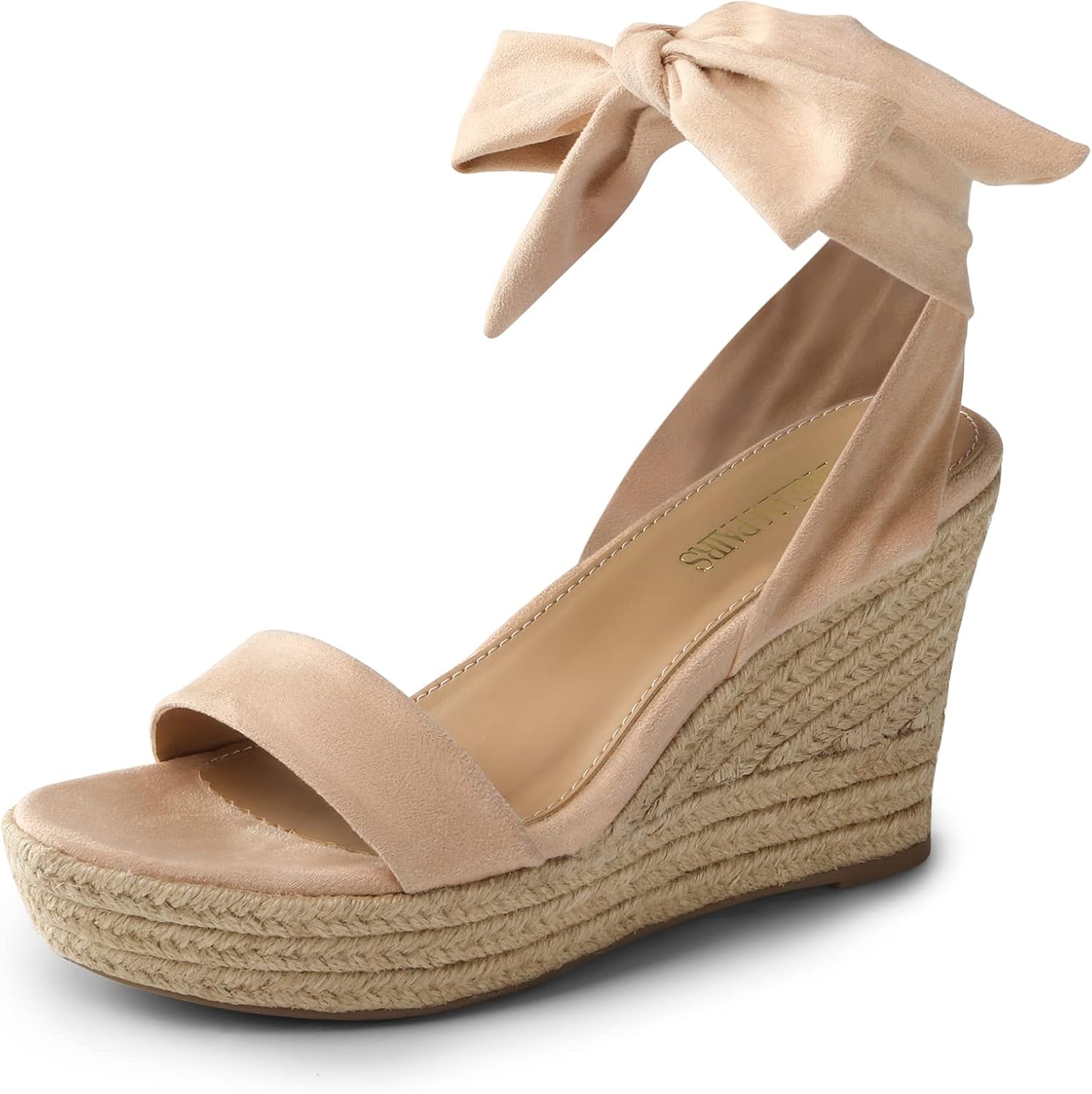 Detalle de Dream Pairs Women’s Open-Toe Espadrilles Wedges with Tie Lace-Up Ankle Strap Platform Sandals