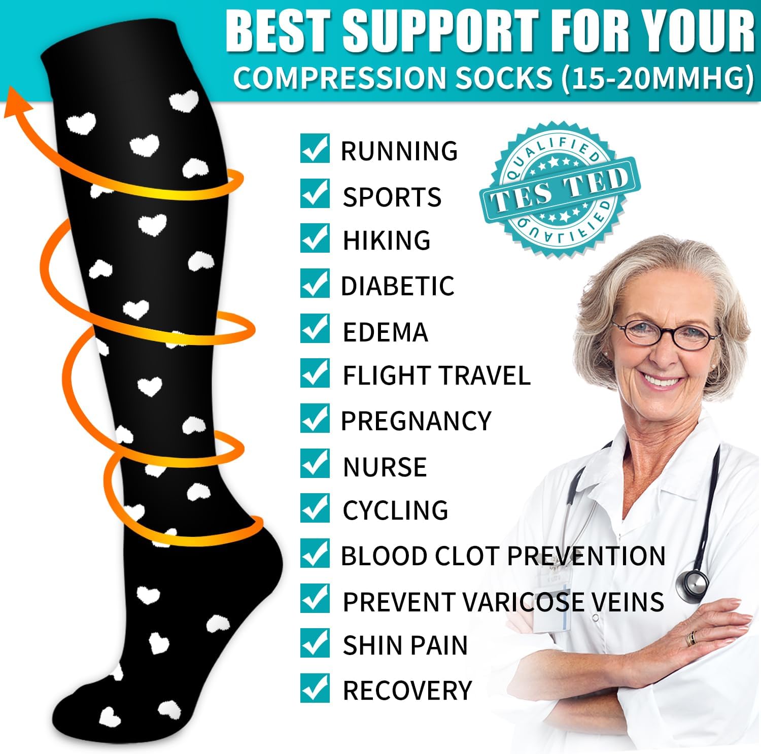 Thumbnail 4 de BLUEENJOY Copper Compression Socks 6 pairs