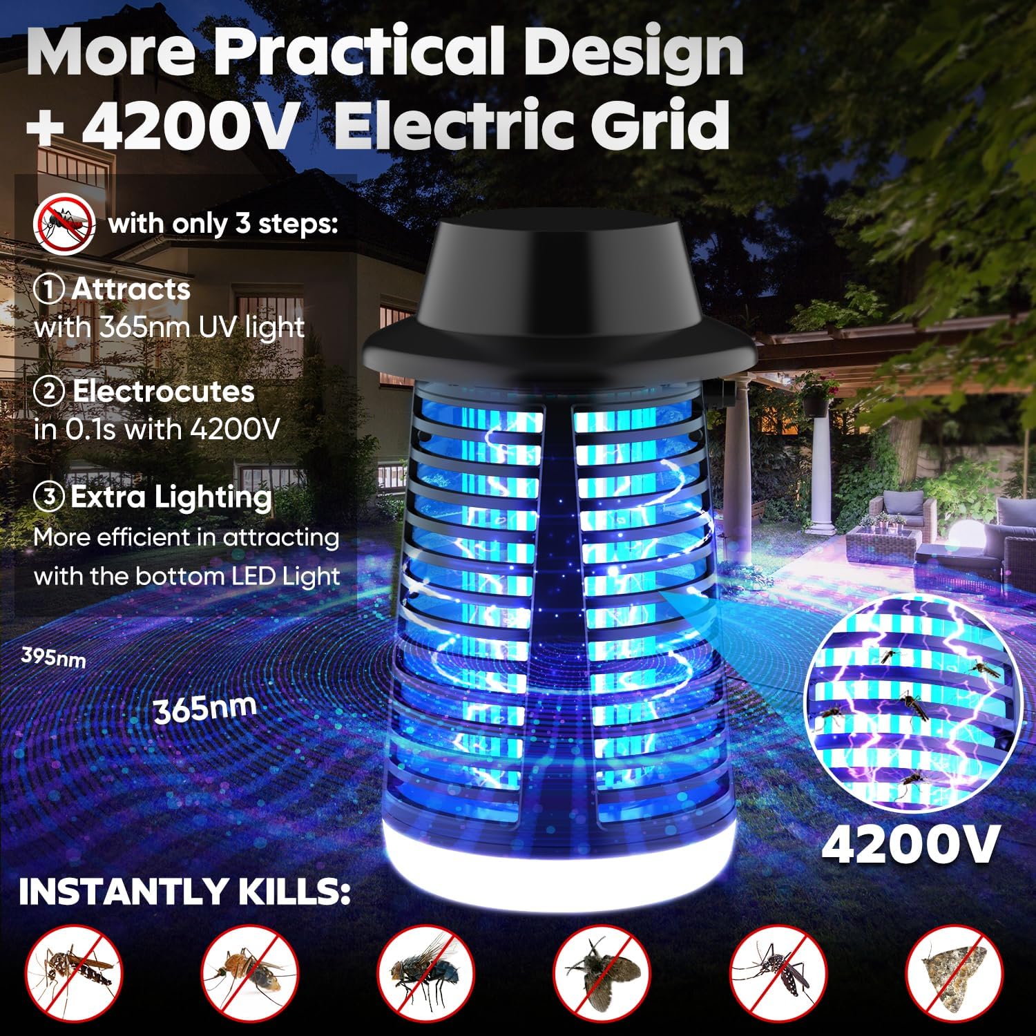 Thumbnail 2 de Bug Zapper Outdoor Indoor 4200V