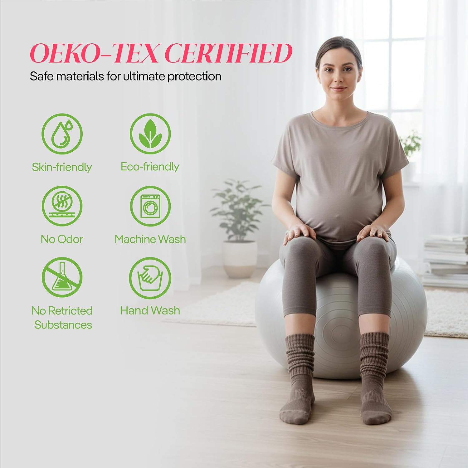 Thumbnail 4 de CoolMate Pilates Socks with Grips Non-Slip Crew