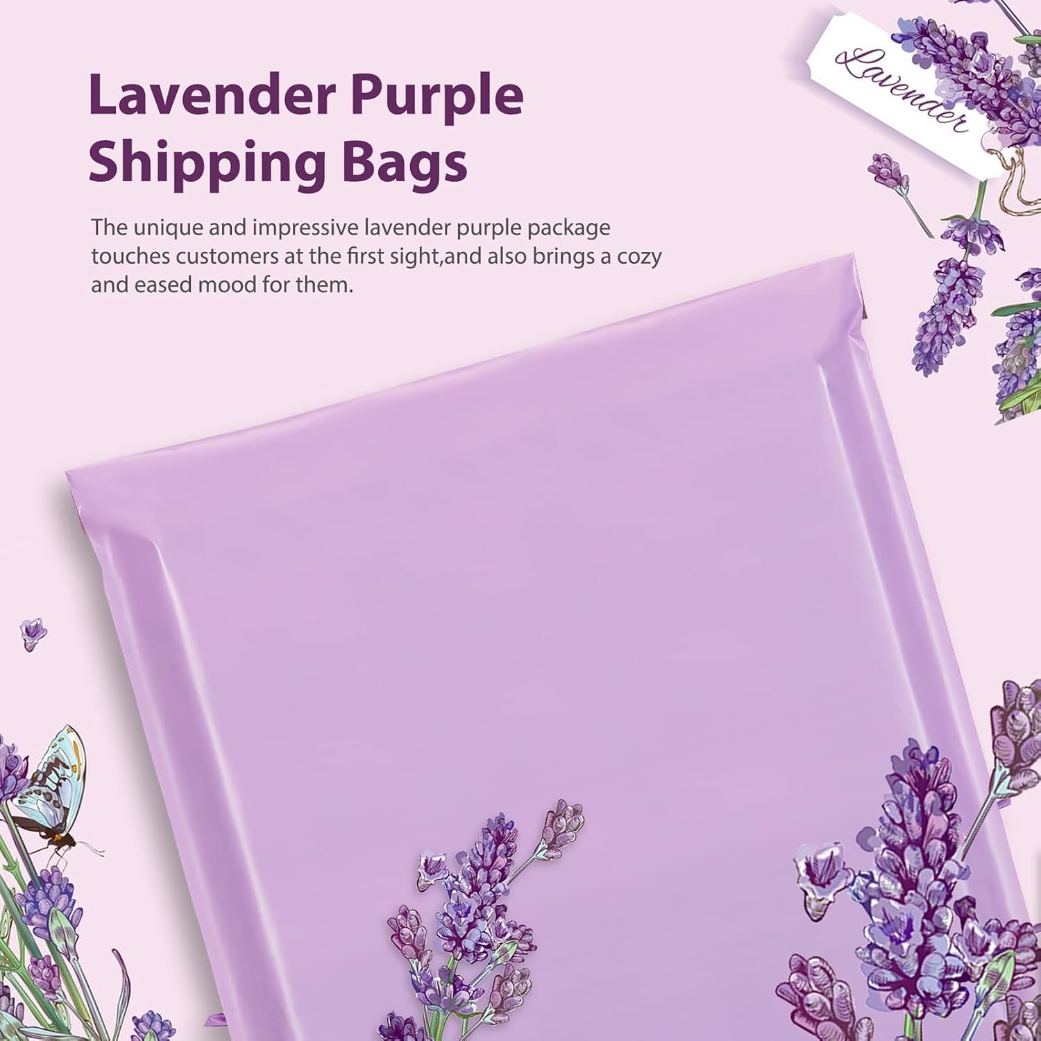 Thumbnail 5 de Fuxury Poly Mailers 24 x 24-Inch Shipping Bags, 100 Count, Light Purple