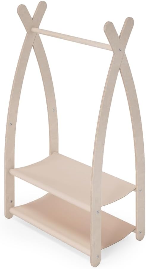 Detalle de MAMOI Armadio per Bambini in Legno 95x106x32 cm – Appendiabiti a terra
