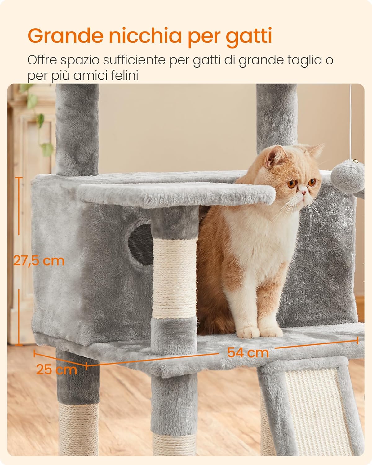 Detalle 1 de Feandrea Tiragraffi per Gatti XXL 162 cm